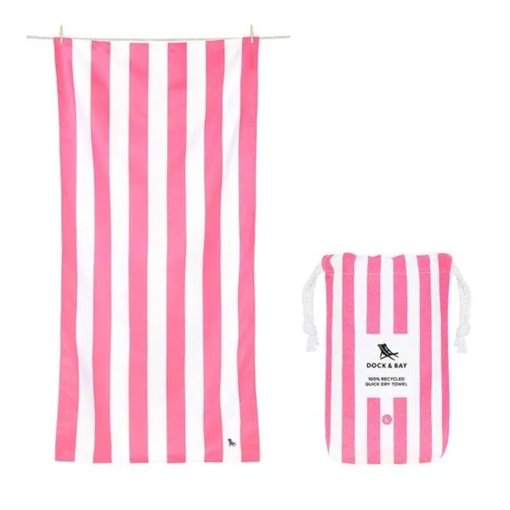 Dock and Bay Beach Towel - Cabana - XL - Phi Phi Pink. NWT